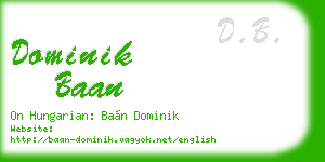 dominik baan business card