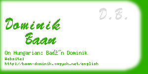 dominik baan business card
